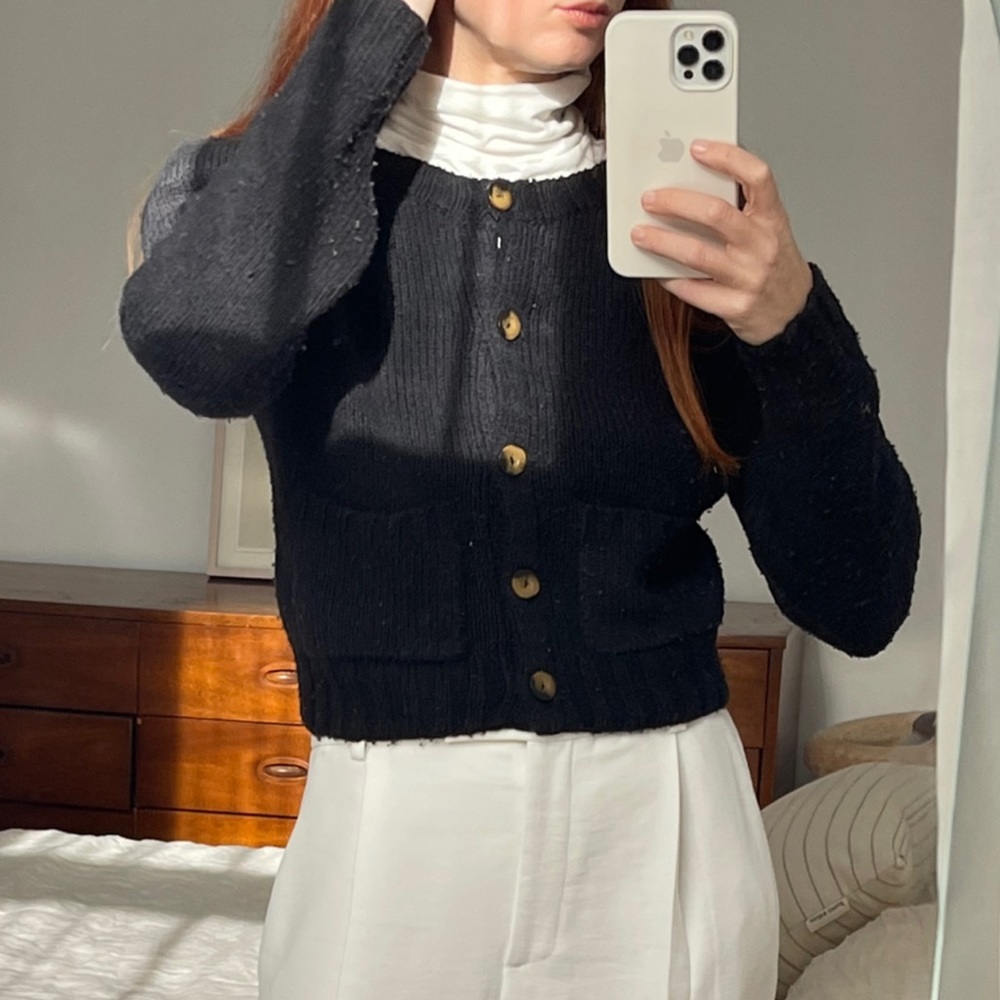 Dôen ridge cardigan in black size XS